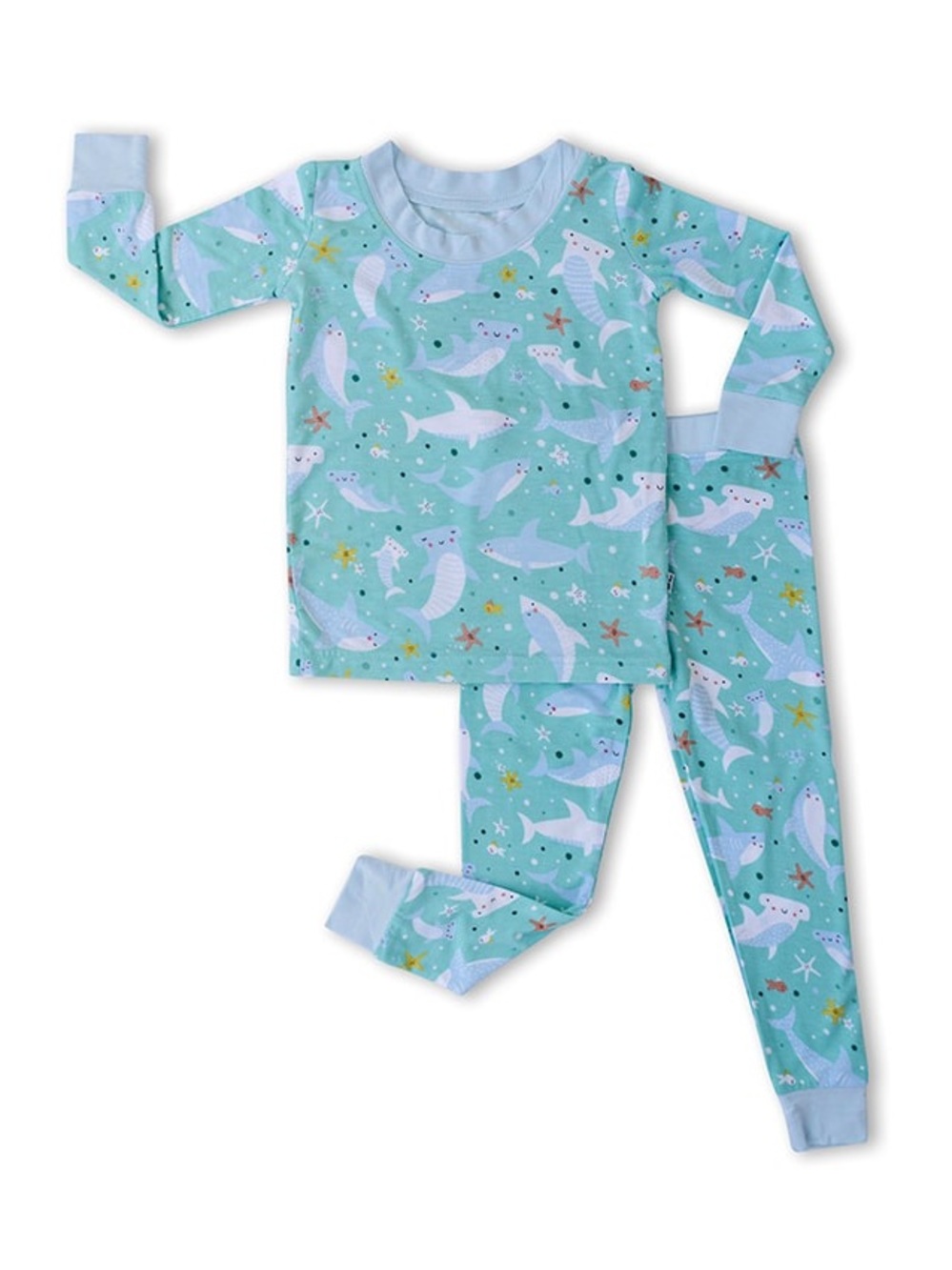 Little Sleepies Shark Soiree Bamboo Viscose Two-Piece Pajama Set, 3T